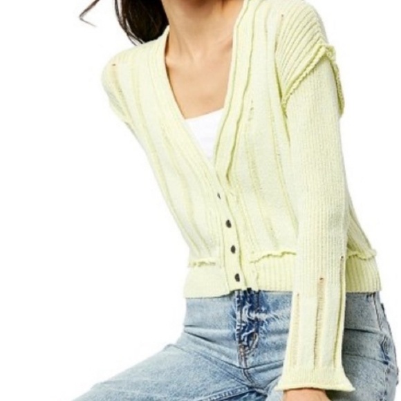 Free People Cream Cardigan Sweater - Picture 4 of 7